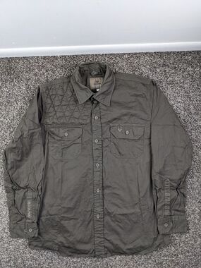 Ruark Hunter Shirt East African Expedition Wear L/S Button Up Green Mens Large